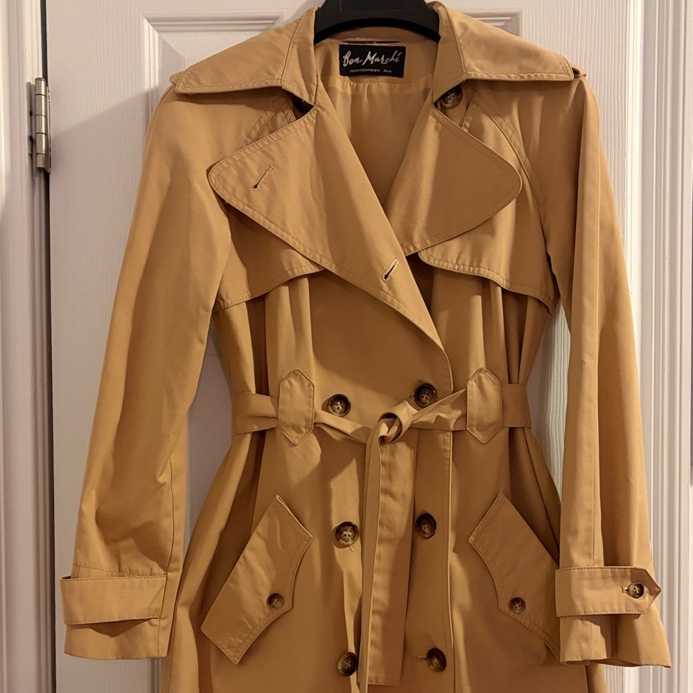 Vintage trench jacket with belt by Bon Marché